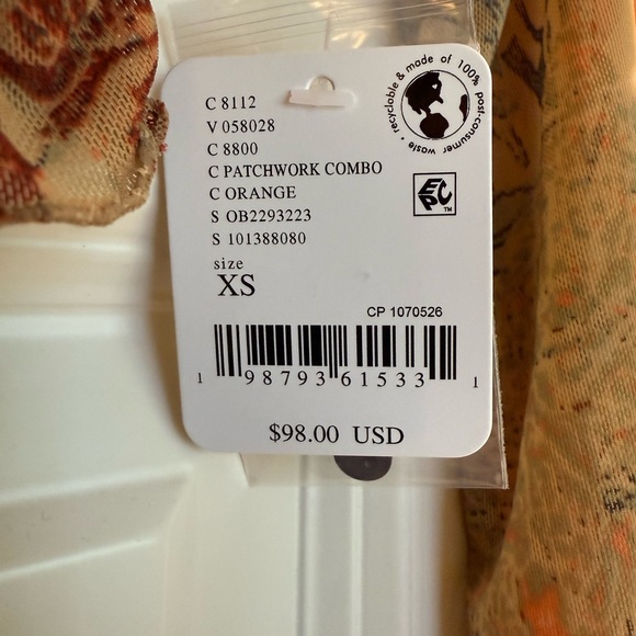 NWT Free People Wildest Dreams Tunic in Patchwork Combo Size XS - Picture 7 of 8